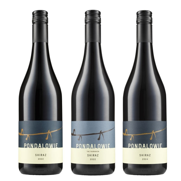 Mixed dozen of Pondalowie Shiraz 2022 and 2024 and Pondalowie The Fairhaven Shiraz 2022